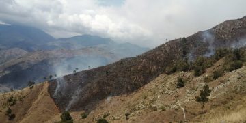 Medio Ambiente controla humareda en Gramazo, Valle Nuevo