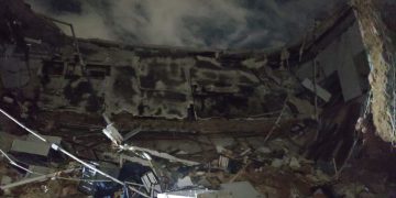 Se derrumba parte de edificio que aloja al Codia en la Zona Colonial