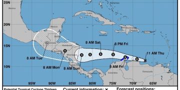 Se forma la potencial tormenta tropical Trece y amenaza el Caribe