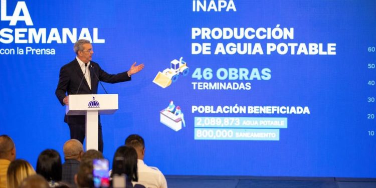 Presidente Abinader aumentó la inversión para solucionar el abastecimiento de agua en un 85 % durante el periodo 2020-2023 comparado con el periodo 2016-2019