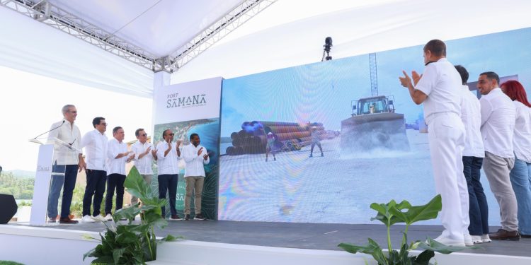 Presidente Abinader deja iniciados los trabajos del puerto turístico Samaná Port