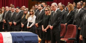 Presidente Abinader asiste a honras fúnebres del dirigente político Vicente Sánchez Baret