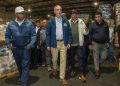 Presidente Luis Abinader supervisó los alimentos que se están entregando a las poblaciones en alerta roja ante el paso de la tormenta Melissa