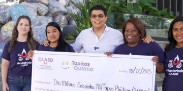 Caasd recolecta 2.6 millones de tapitas para apoyar tratamientos de quimioterapia infantil