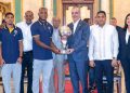 Presidente Abinader recibe en el Palacio Nacional al Salcedo Fútbol Club tras conquistar el campeonato nacional de la Liga Dominicana de Fútbol